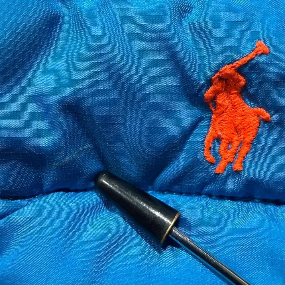 Polo Ralph‎ Lauren Puffer Vest Toddler  Size 2T Blue Orange Accents *READ*